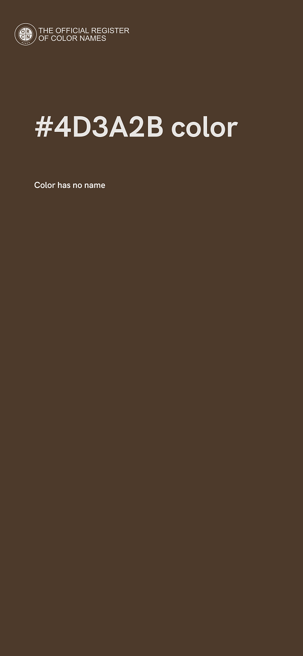 #4D3A2B color image