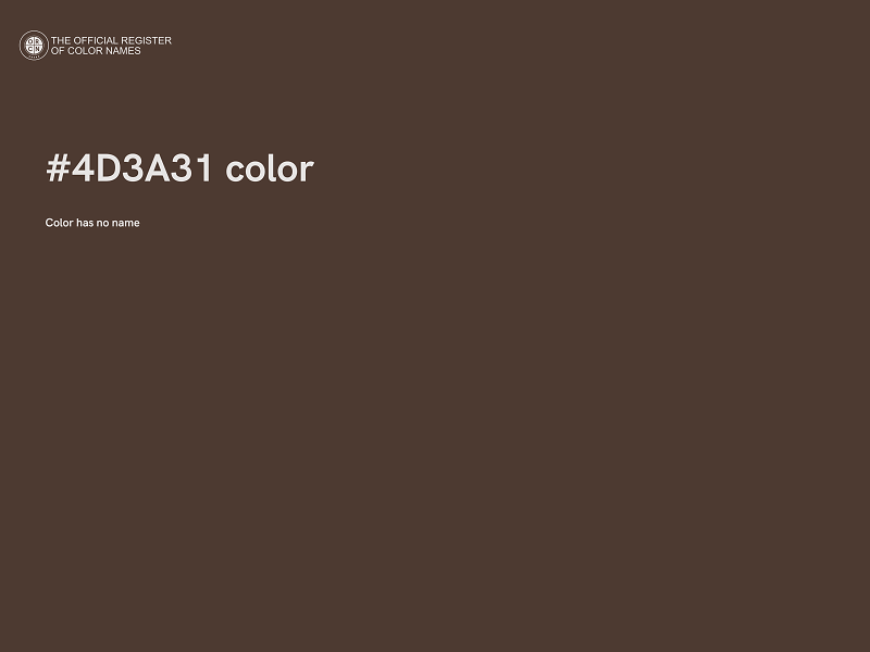 #4D3A31 color image