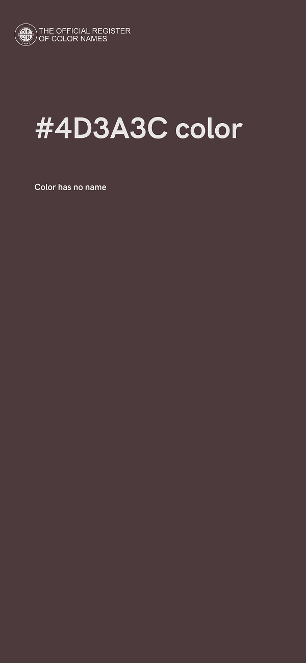 #4D3A3C color image