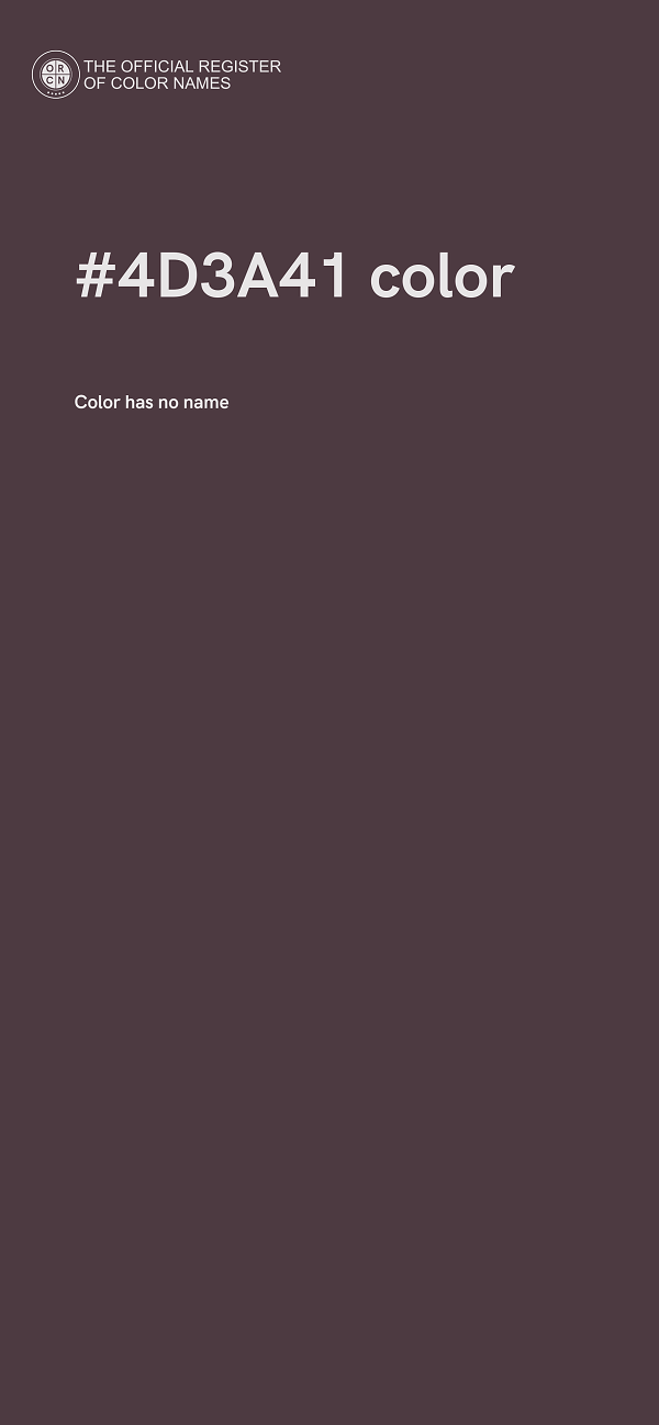 #4D3A41 color image