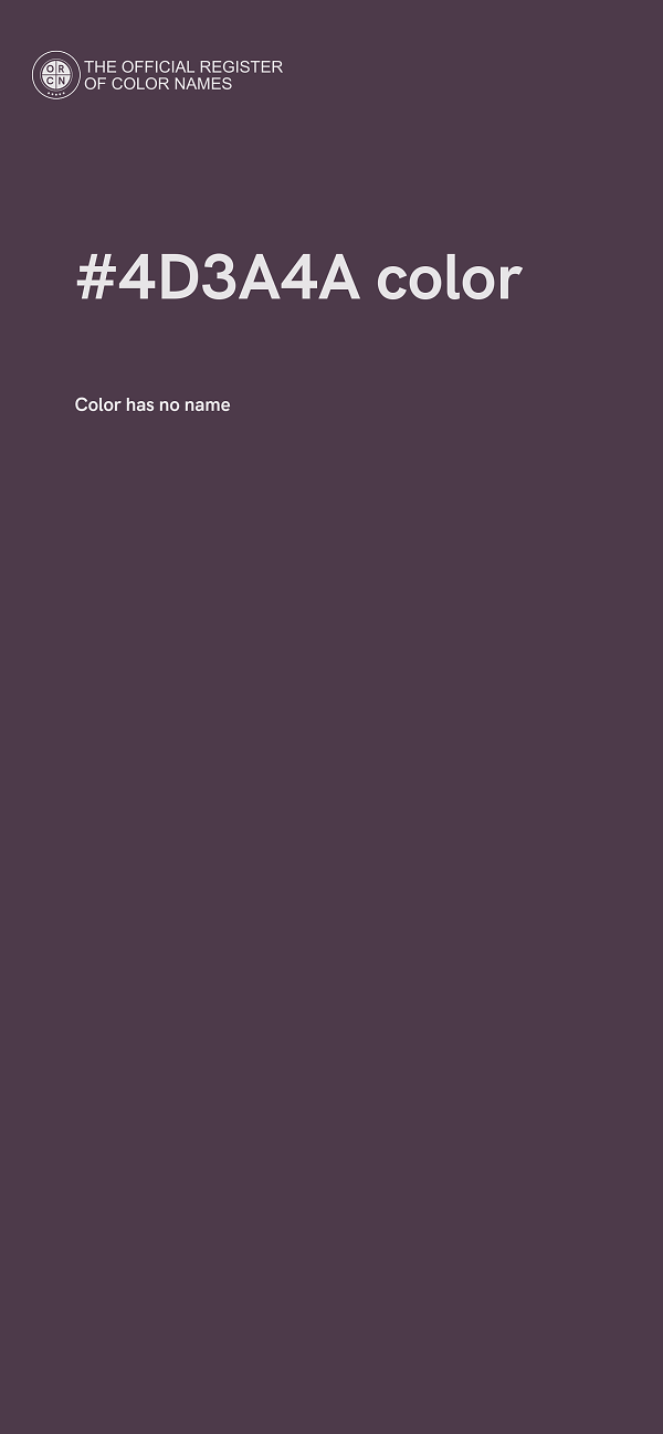 #4D3A4A color image