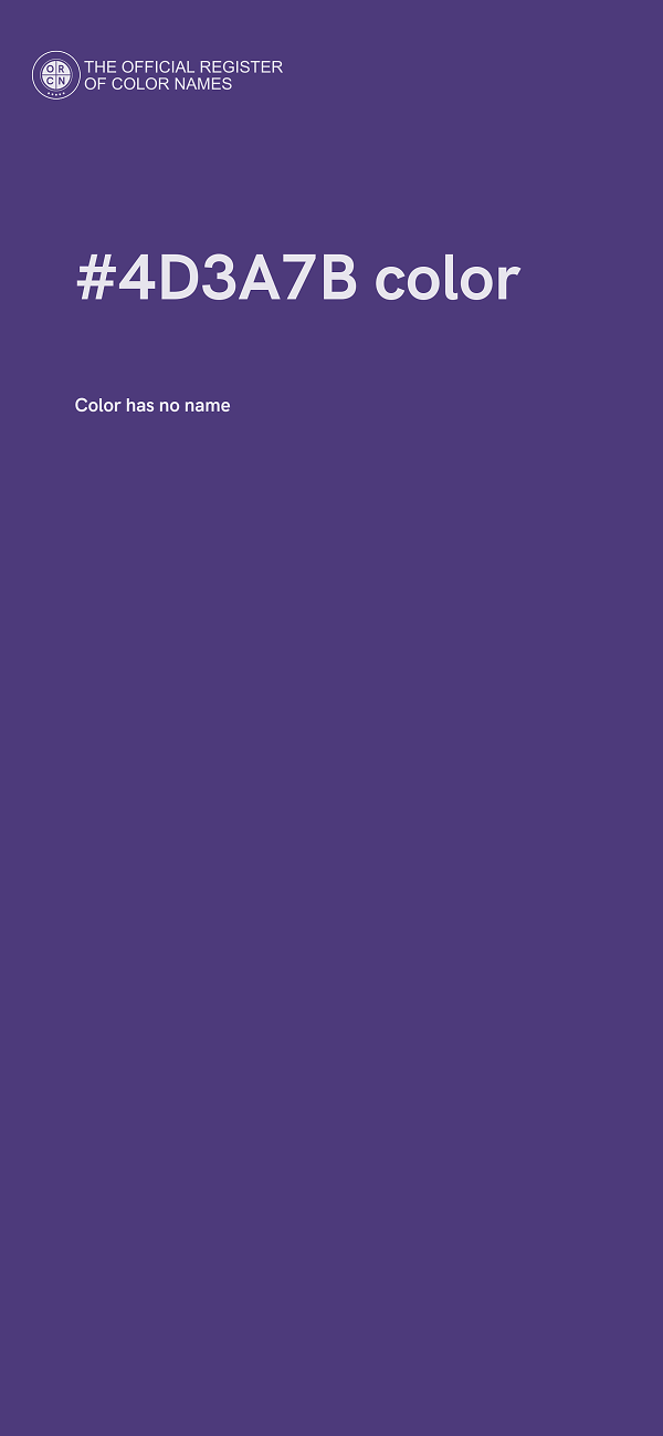 #4D3A7B color image