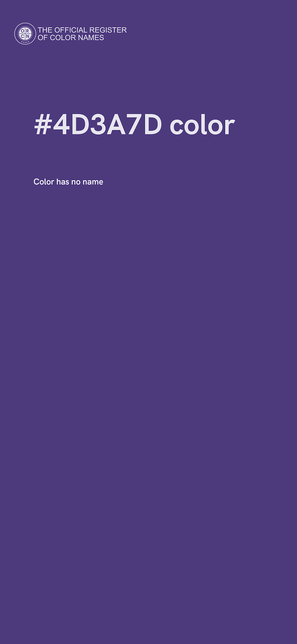 #4D3A7D color image