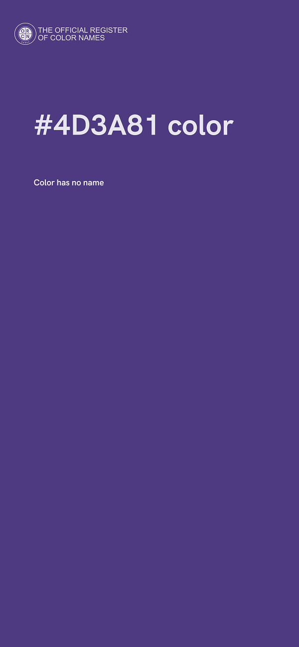 #4D3A81 color image