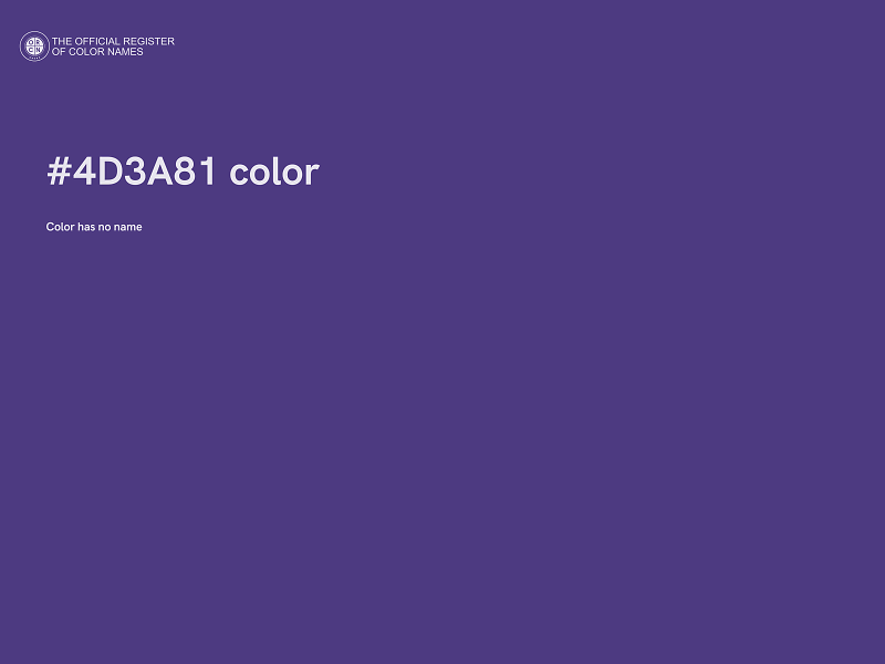 #4D3A81 color image