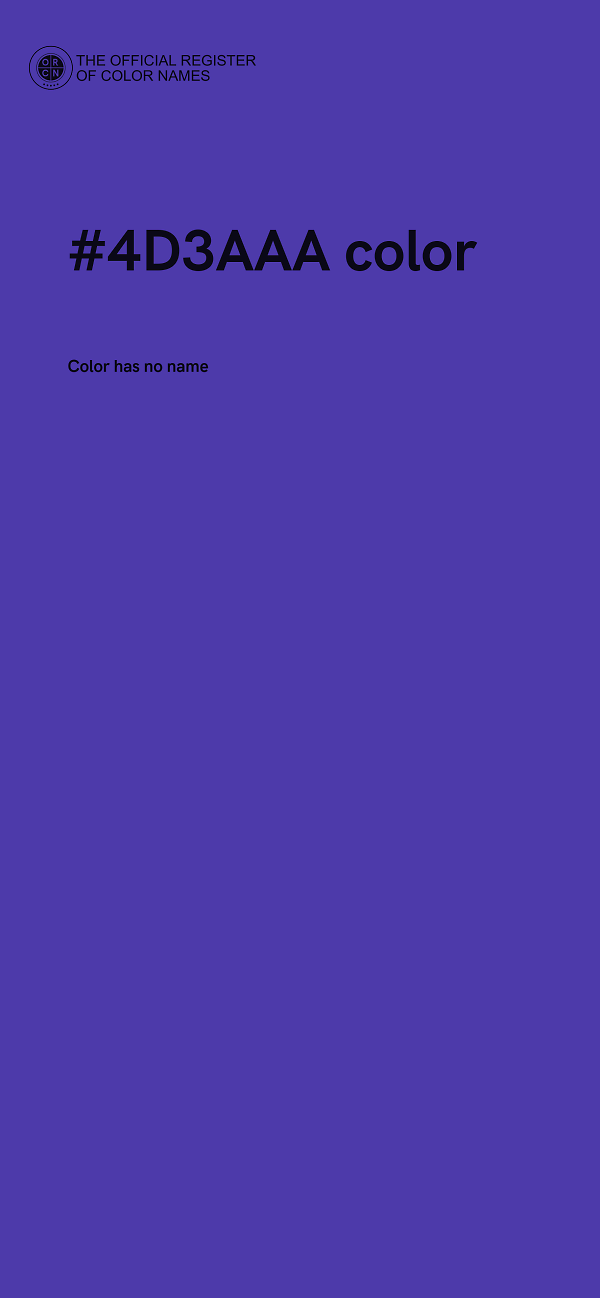 #4D3AAA color image