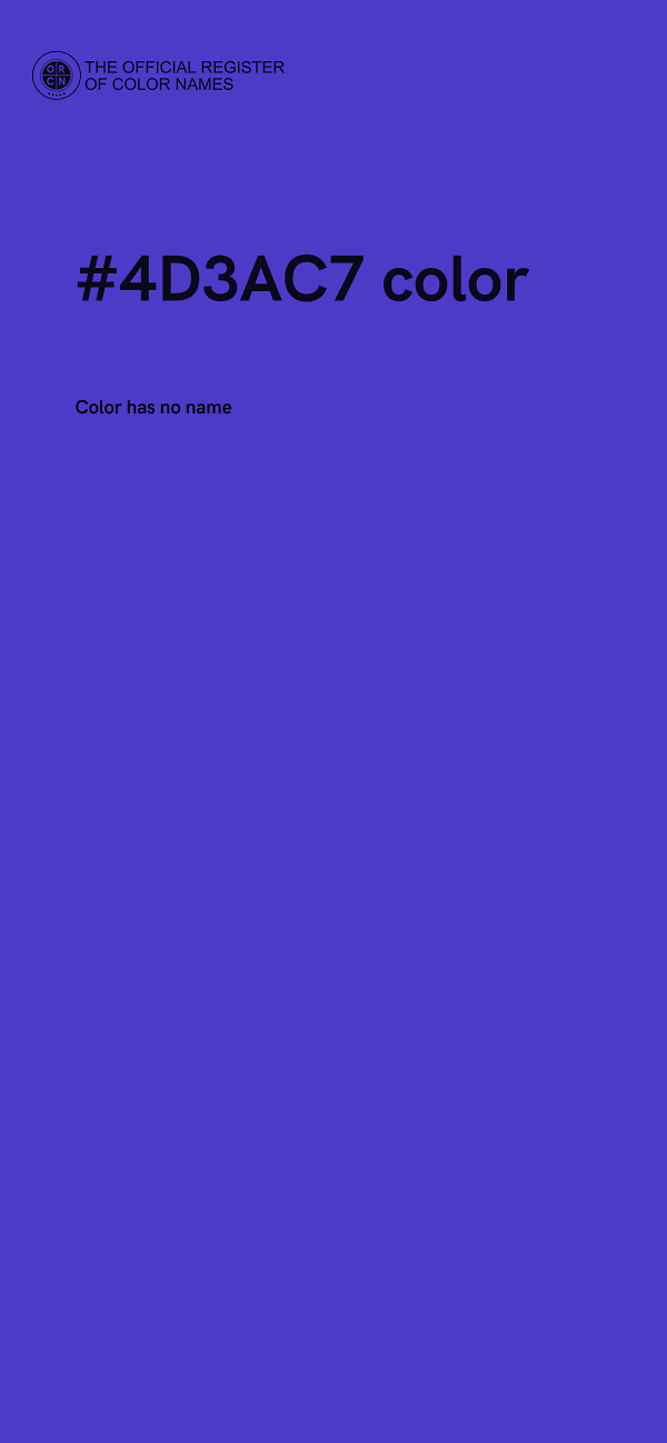 #4D3AC7 color image