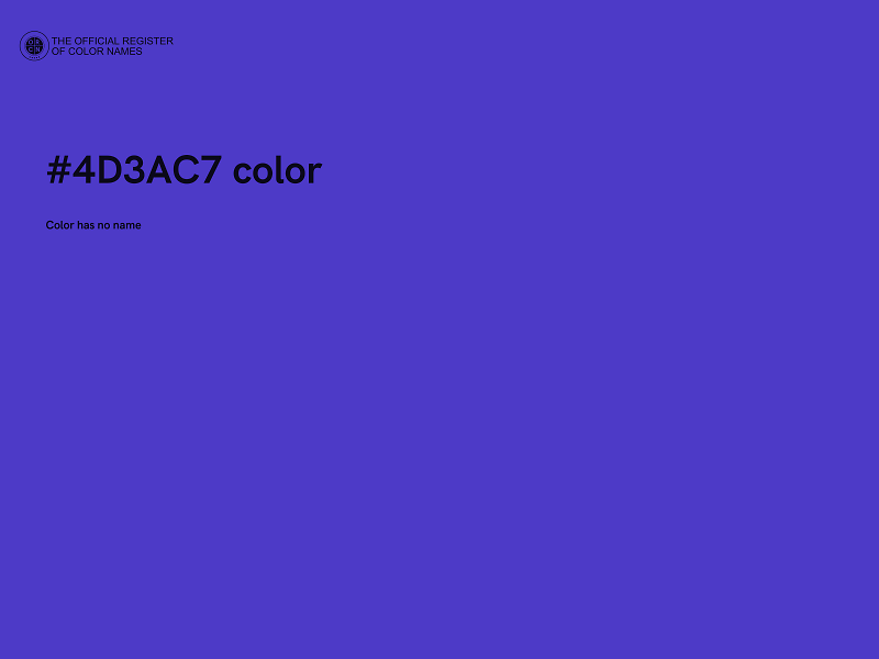 #4D3AC7 color image