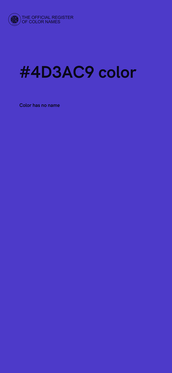 #4D3AC9 color image