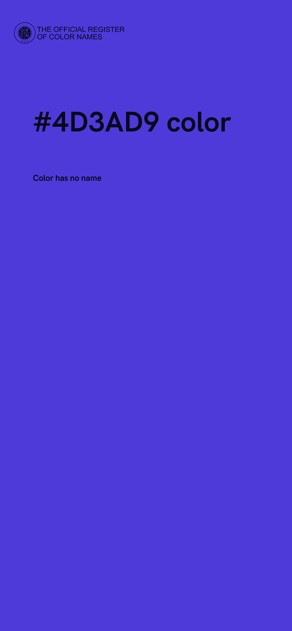 #4D3AD9 color image