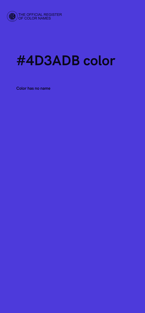 #4D3ADB color image