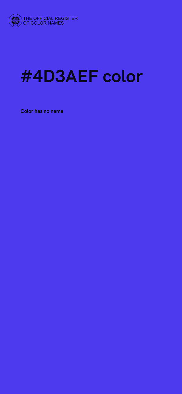 #4D3AEF color image