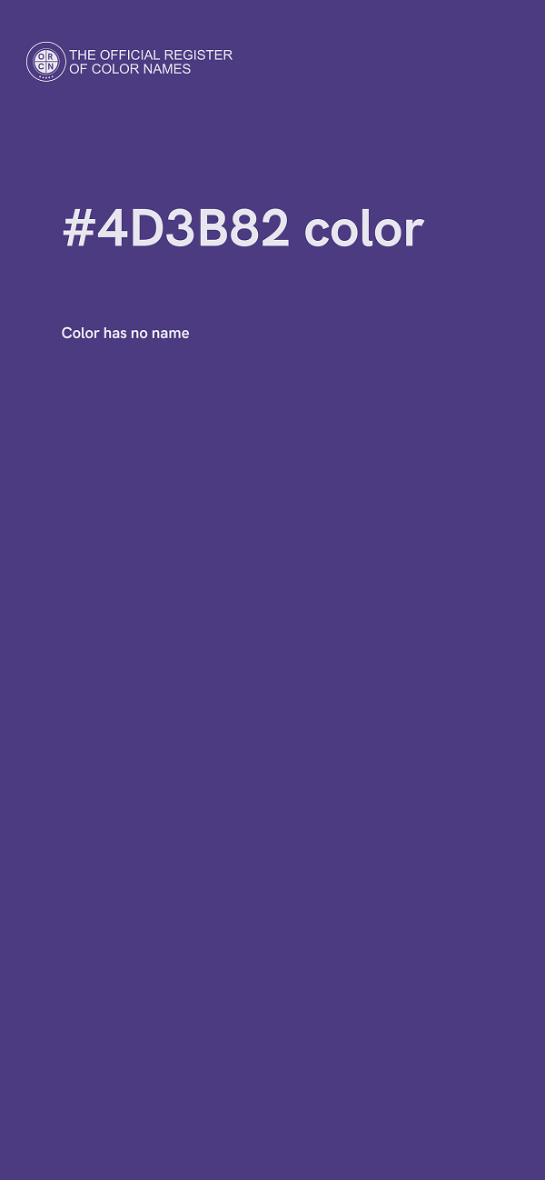#4D3B82 color image