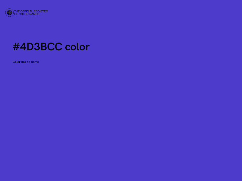 #4D3BCC color image