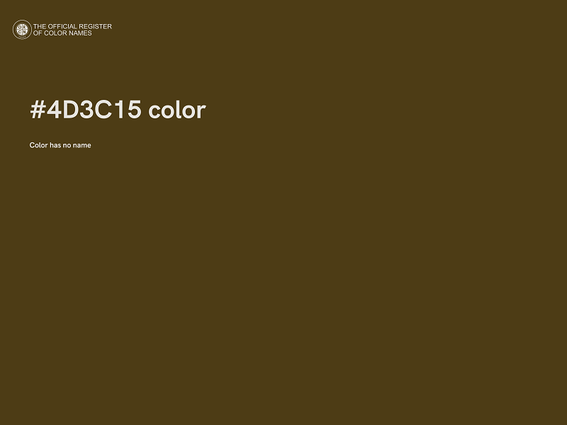 #4D3C15 color image