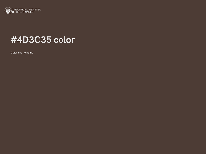 #4D3C35 color image