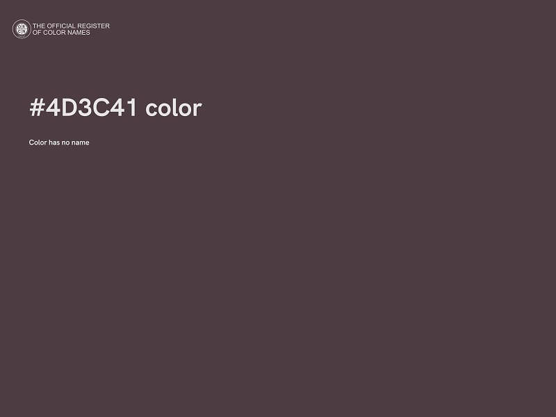 #4D3C41 color image