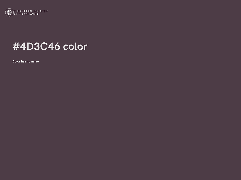 #4D3C46 color image