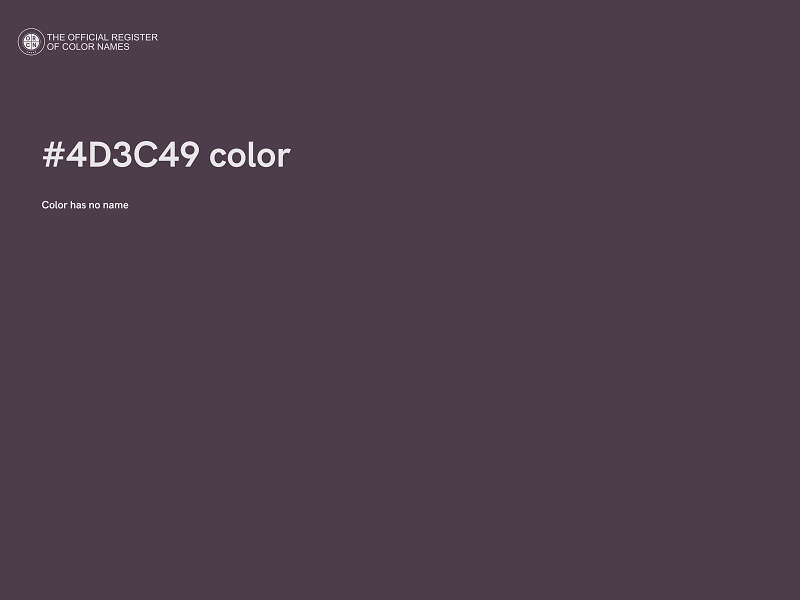 #4D3C49 color image