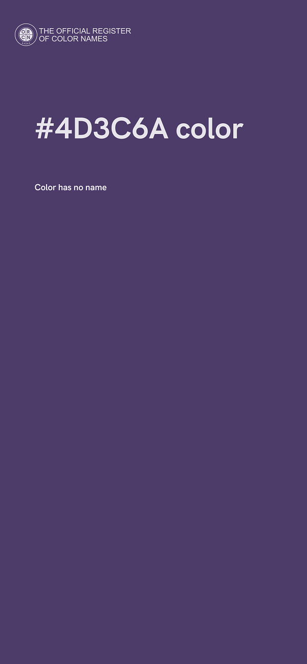 #4D3C6A color image