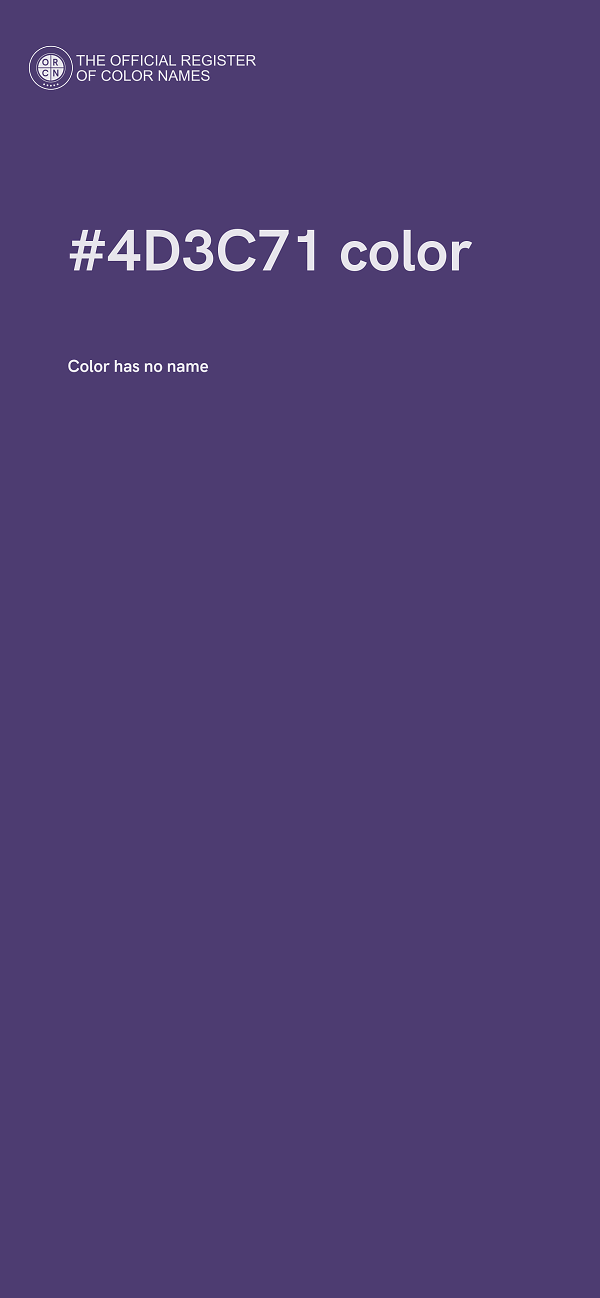 #4D3C71 color image