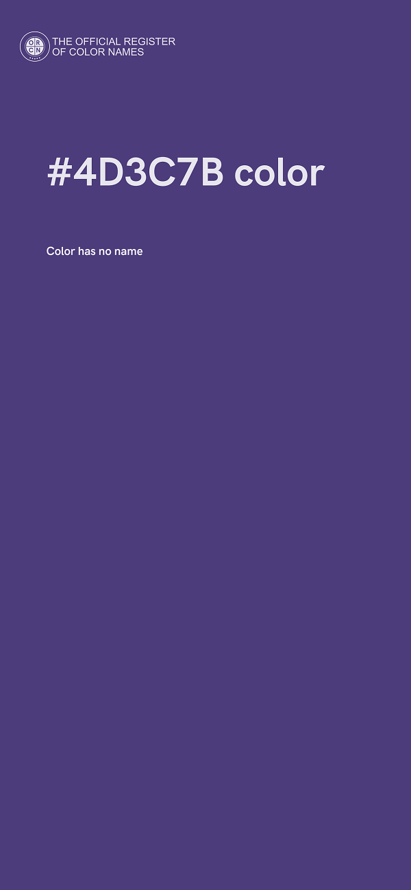 #4D3C7B color image