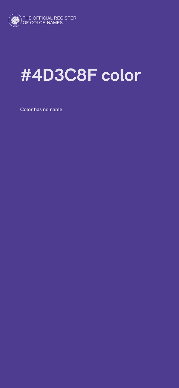 #4D3C8F color image