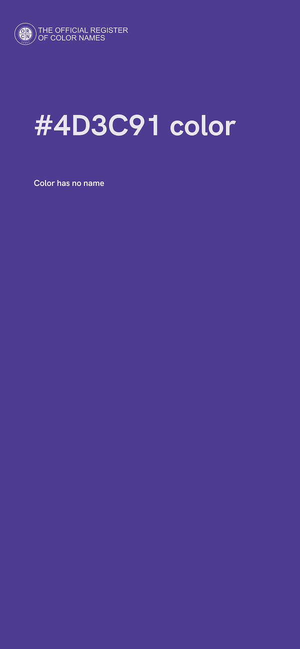 #4D3C91 color image