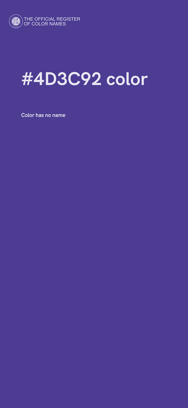 #4D3C92 color image