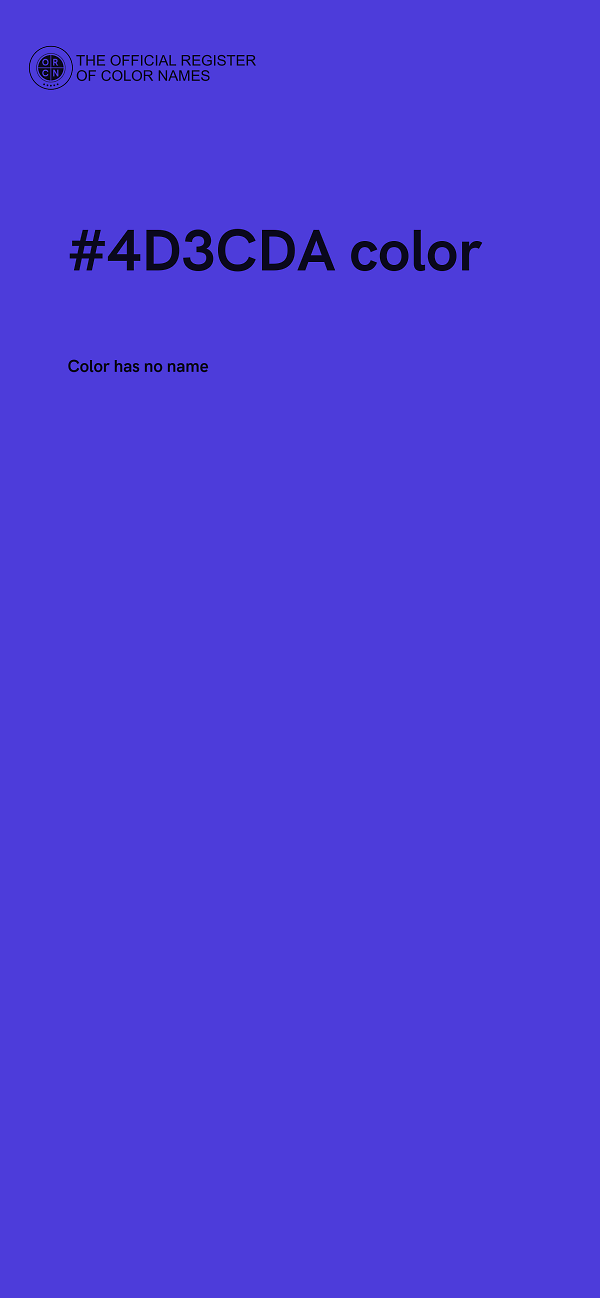 #4D3CDA color image