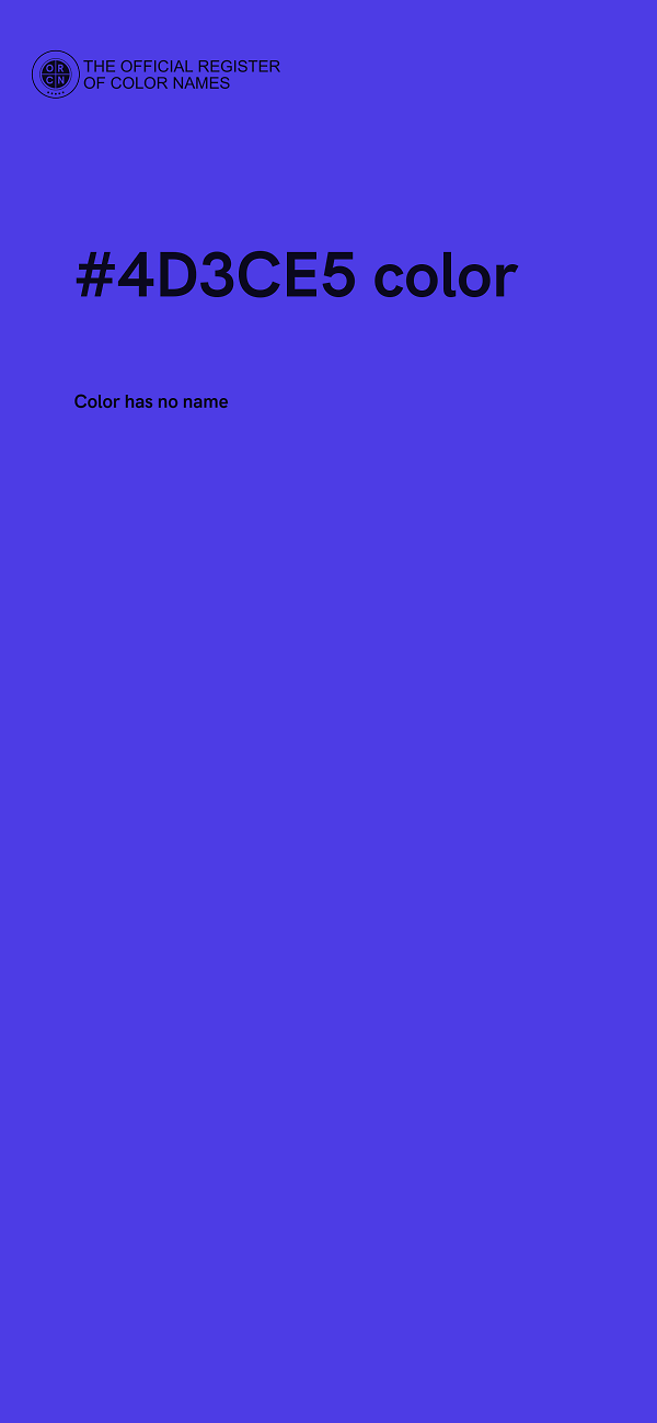 #4D3CE5 color image