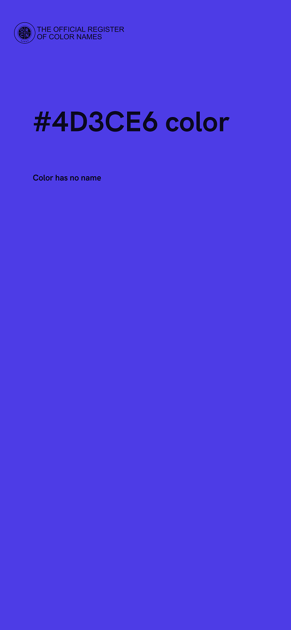 #4D3CE6 color image
