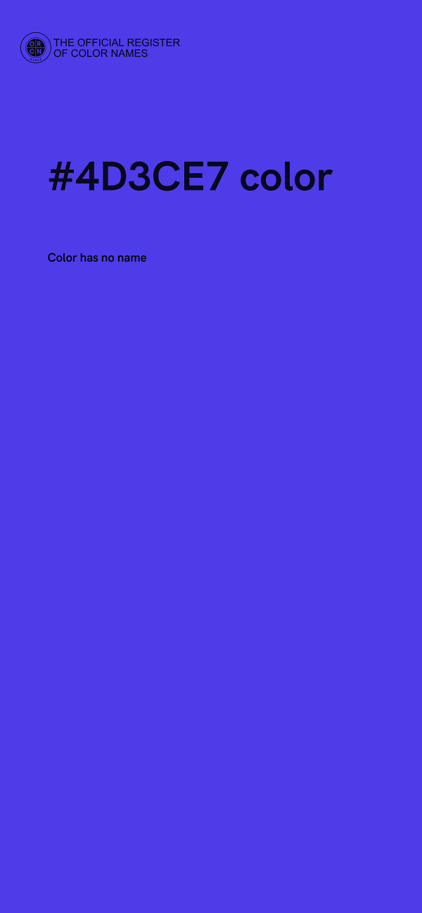 #4D3CE7 color image