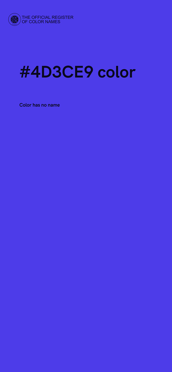 #4D3CE9 color image