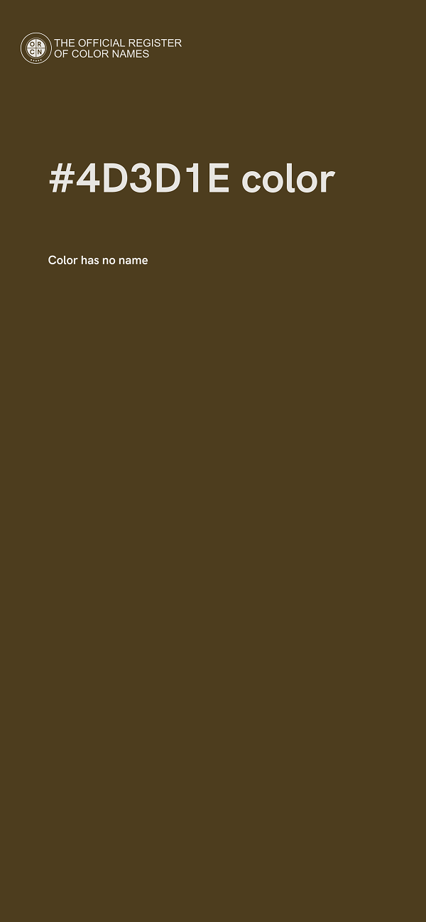 #4D3D1E color image