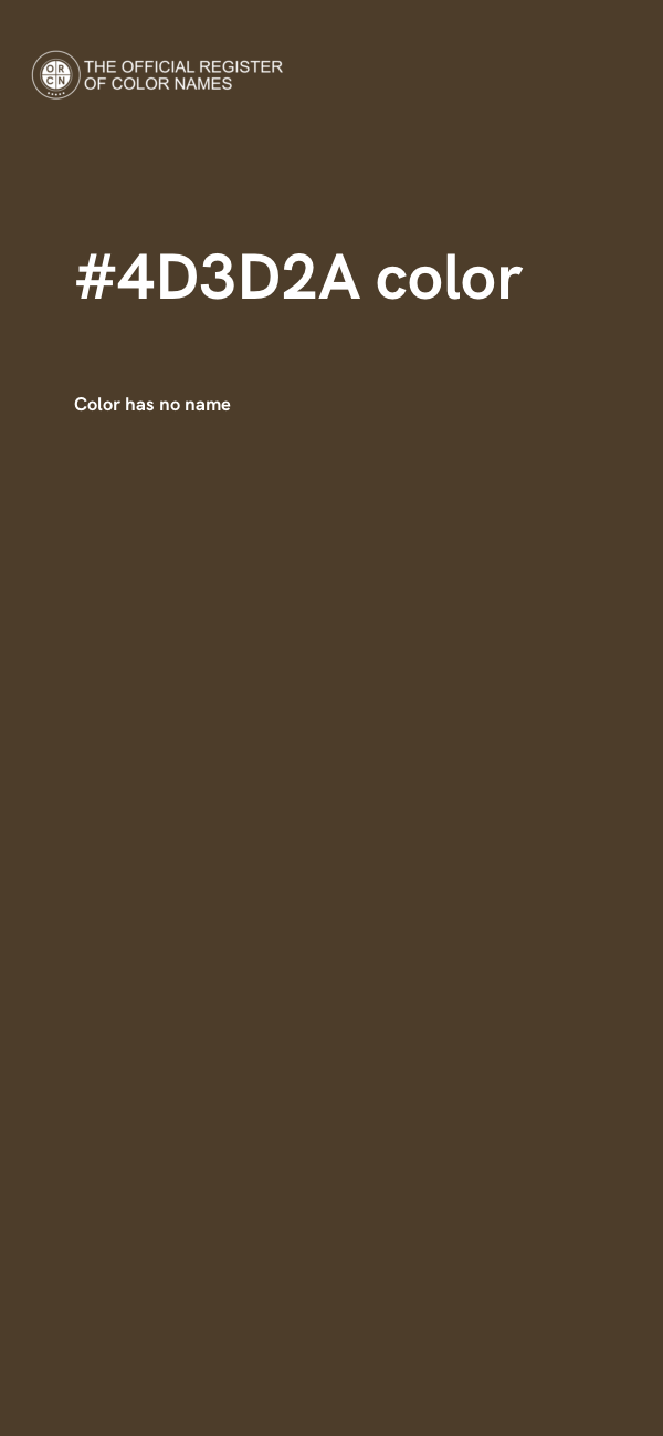 #4D3D2A color image