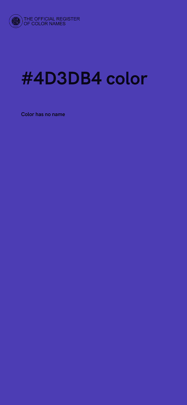 #4D3DB4 color image