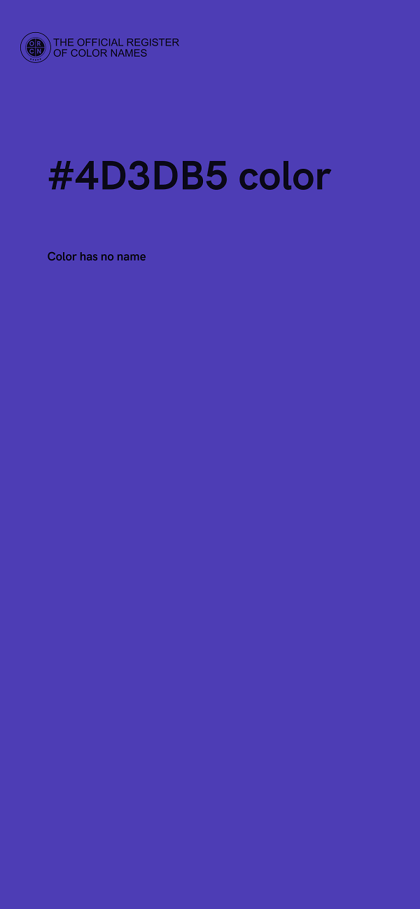 #4D3DB5 color image