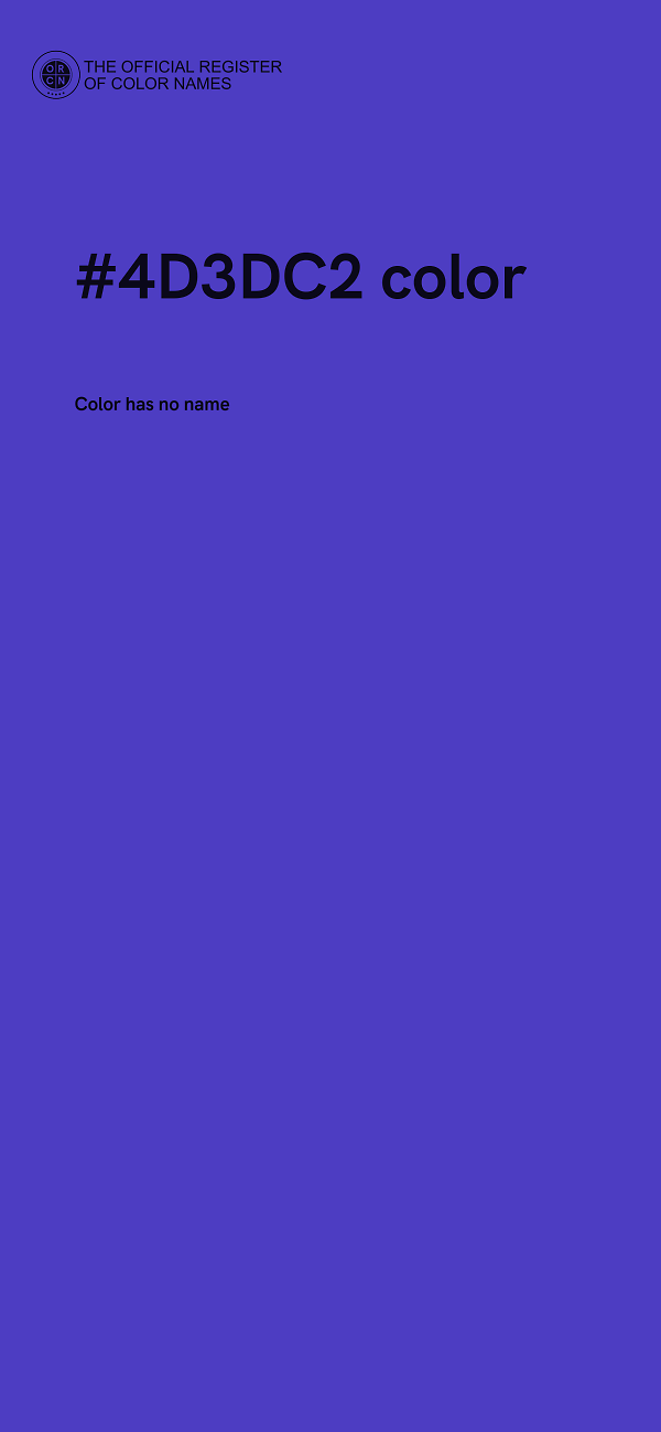 #4D3DC2 color image