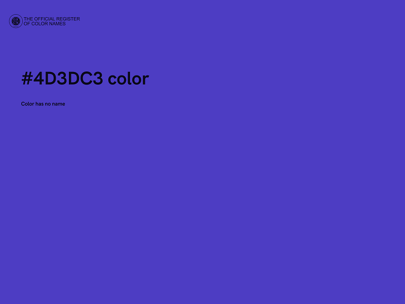 #4D3DC3 color image