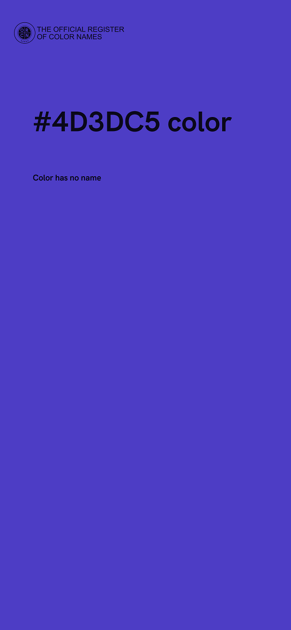 #4D3DC5 color image