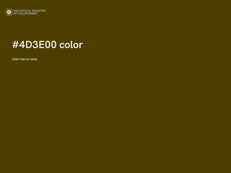 #4D3E00 color image