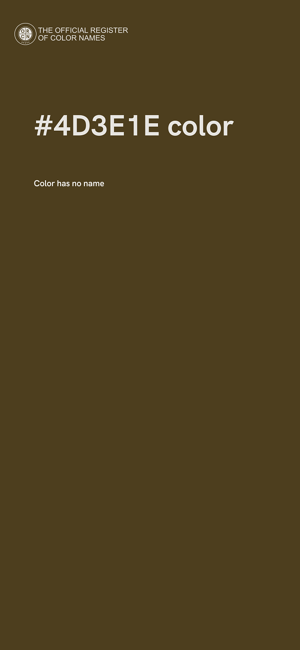 #4D3E1E color image