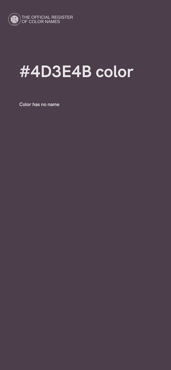 #4D3E4B color image