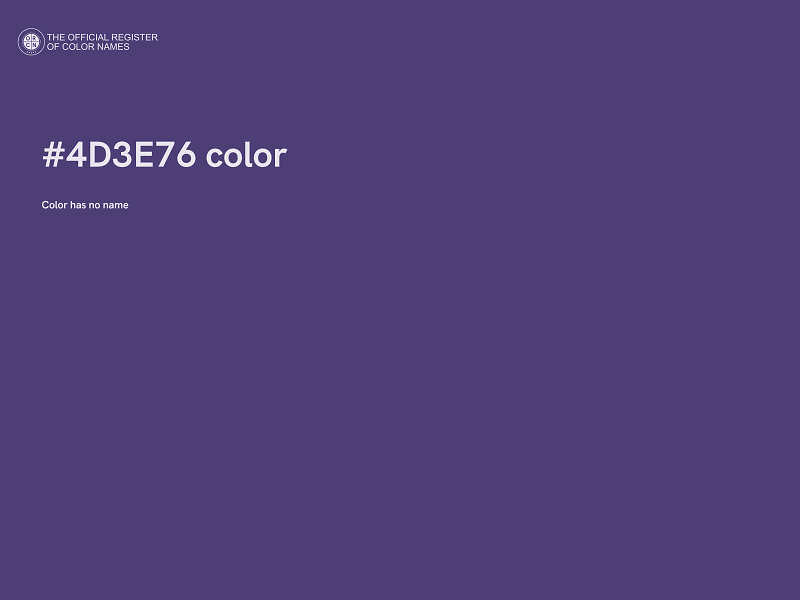 #4D3E76 color image