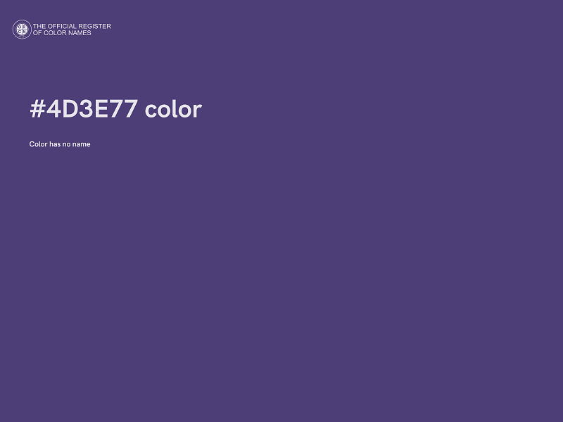 #4D3E77 color image