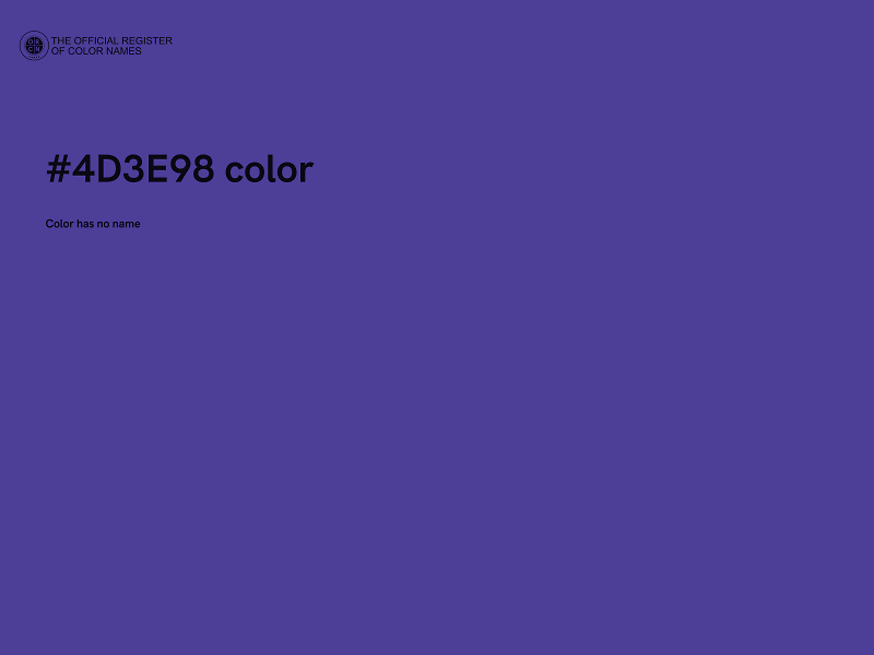 #4D3E98 color image