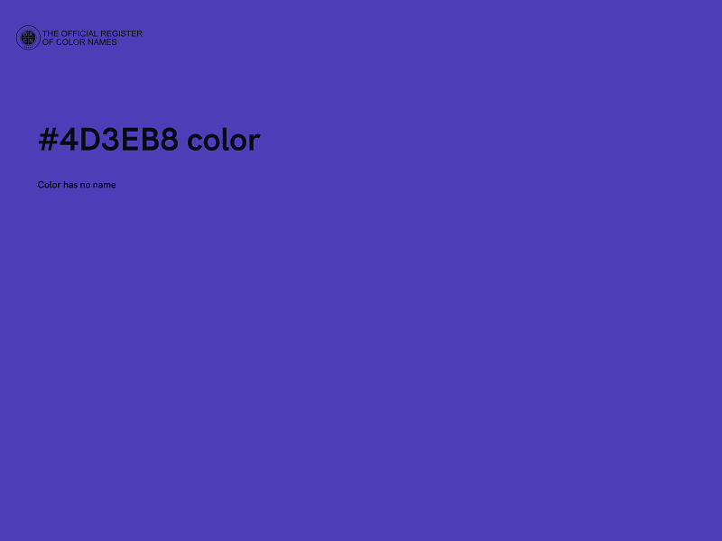 #4D3EB8 color image