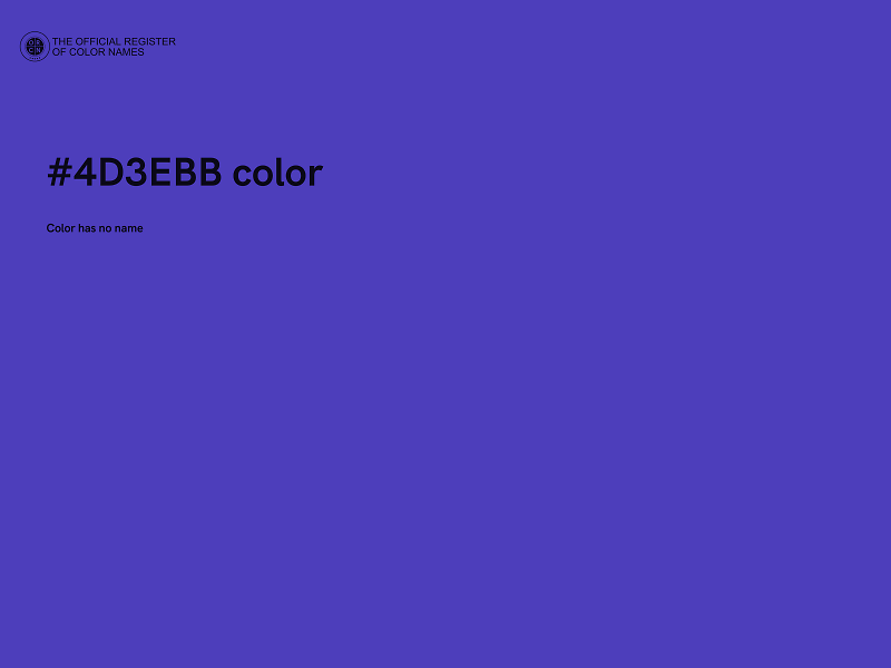 #4D3EBB color image