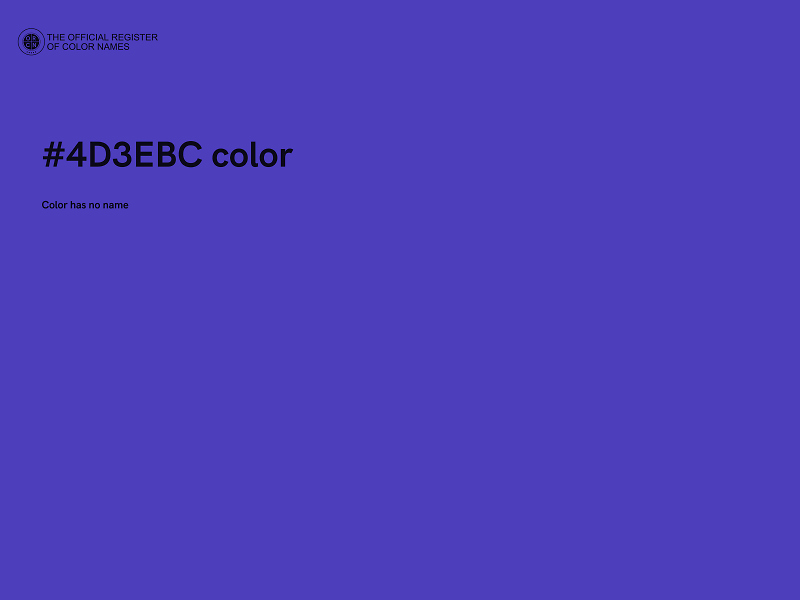 #4D3EBC color image